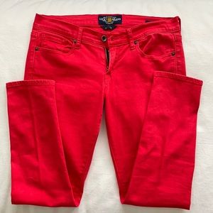 Lucky Brand red jeans, perfect for holiday season’s casual looks!  Lightly loved
